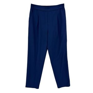 KOBI HALPERIN Pants Crop Trousers Casual Fit Stretch Waist Blue
